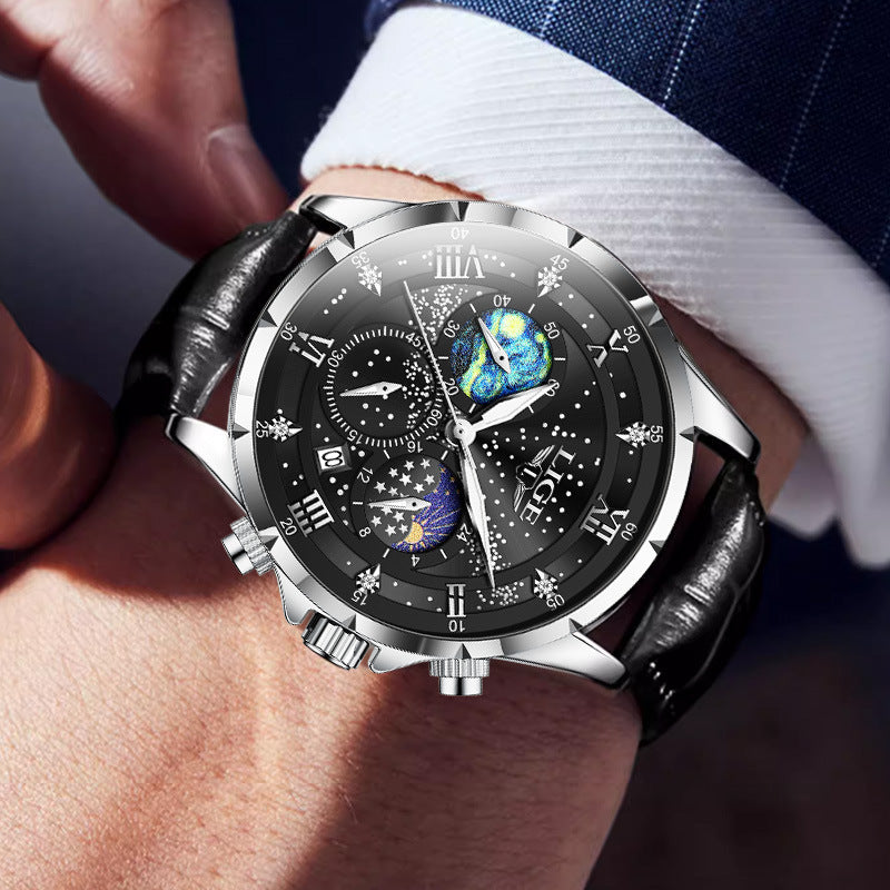 men's quartz business watch, view 2 - MRSLM
