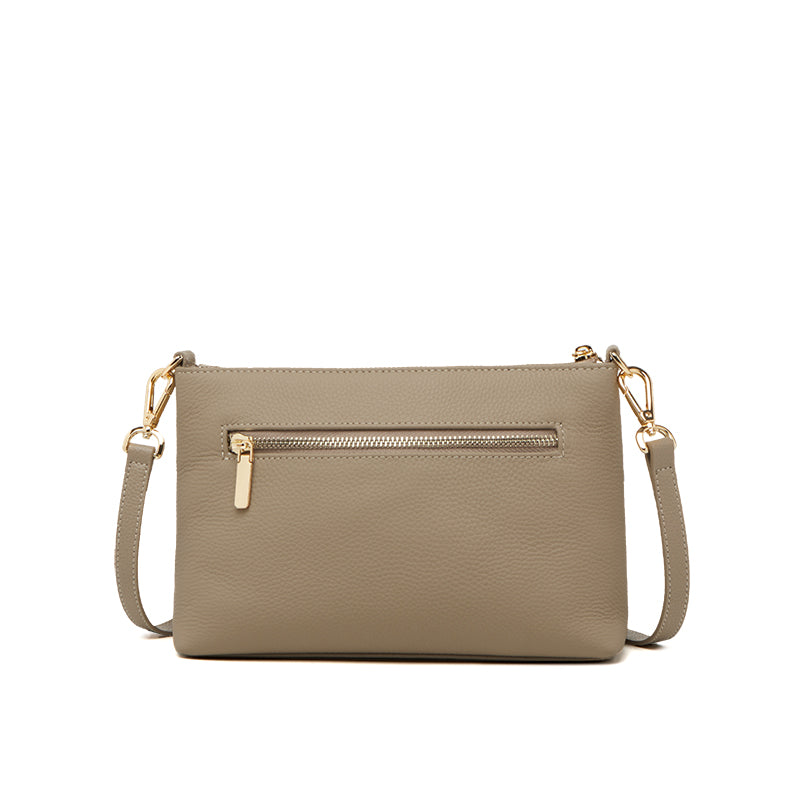 genuine leather women's crossbody messenger bag, view 7 - MRSLM