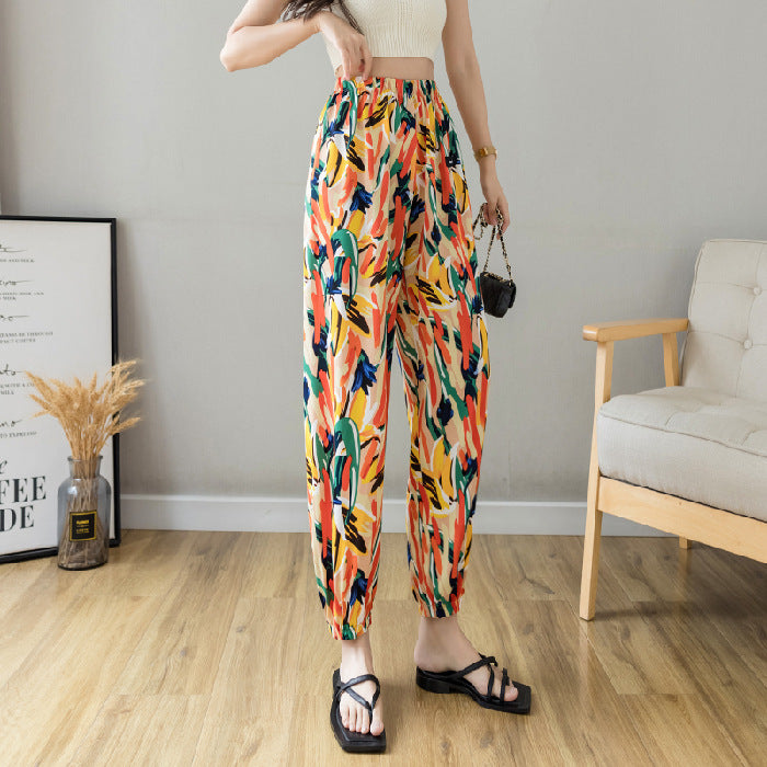 Lightweight Thin Lantern Cropped Pants
