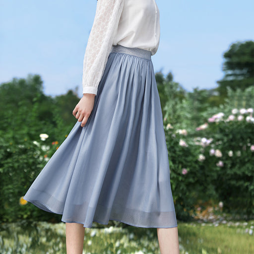 mid-calf chiffon skirt, view 2 - MRSLM