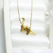sterling silver dinosaur necklace, view 3 - MRSLM