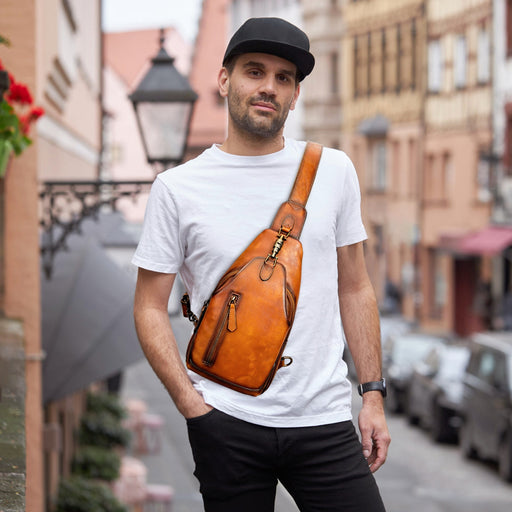 retro cattlehide leather bag - MRSLM