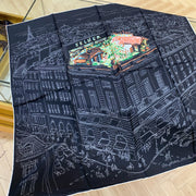Silk twill square scarf, view 7 - MRSLM
