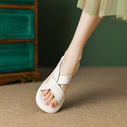 handmade leather chunky heel sandals, view 18 - MRSLM