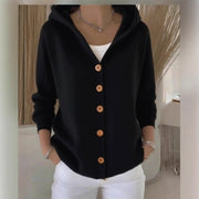 women's hooded button cardigan, view 2 - MRSLM