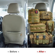 Tactical car seat organizer with Molle pouches, view 12 - MRSLM