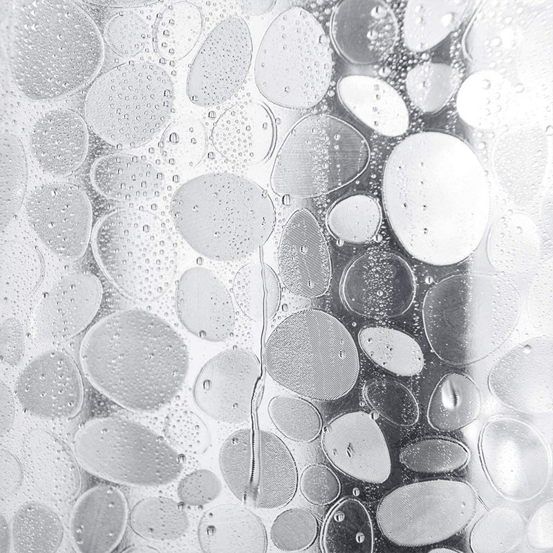 cobblestone geometric waterproof shower curtain, view 6 - MRSLM