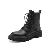 high heeled lace-up ankle boots for women, view 2 - MRSLM