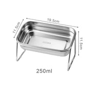 stainless steel elevated cat bowls, view 9 - MRSLM