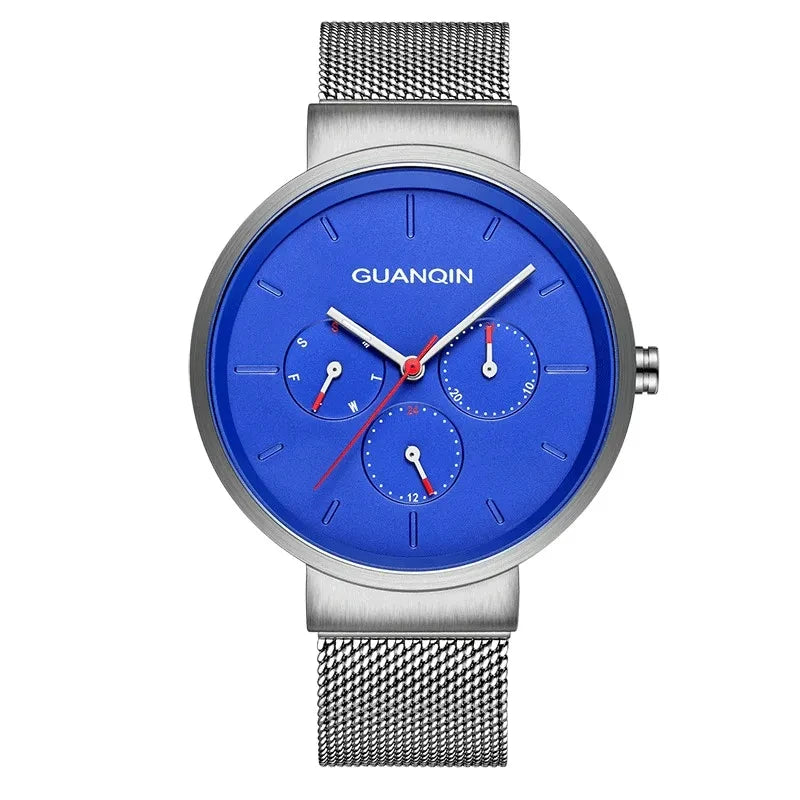 men's quartz mesh band watch, view 4 - MRSLM