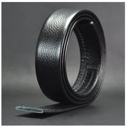men's leather ratchet belt with anti-scratch buckle, view 4 - MRSLM