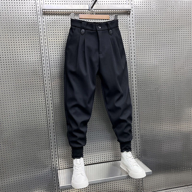 men's thin stretch trousers black, view 4 - MRSLM