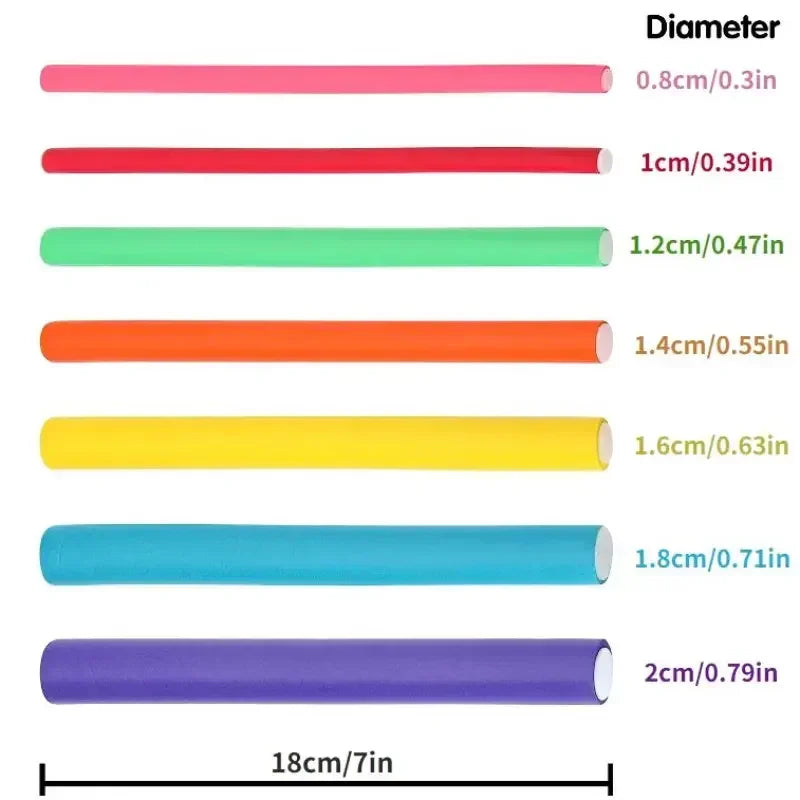 42pcs heatless hair curling rods, view 7 - MRSLM