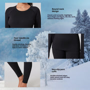 Women's fleece-lined thermal underwear set, view 4 - MRSLM