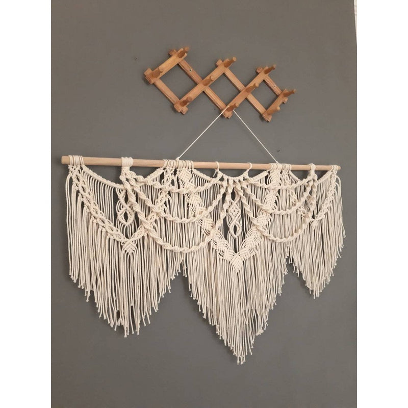 large bohemian macrame wall hanging, view 4 - MRSLM