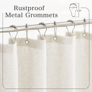 Elegant cotton button shower curtain, view 5 - MRSLM