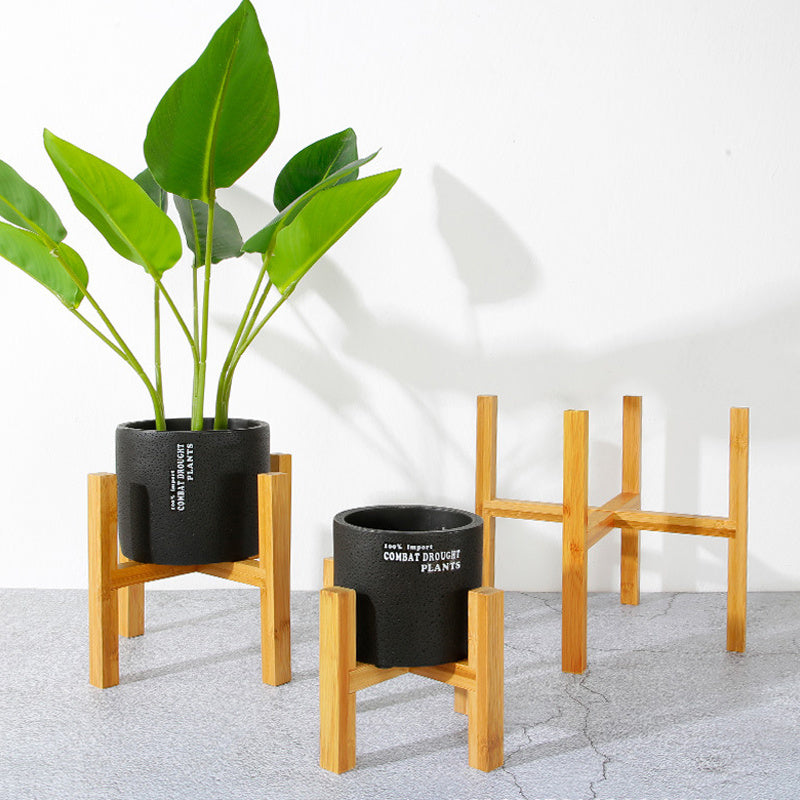 adjustable bamboo plant stand, view 8 - MRSLM