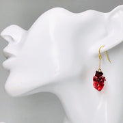 dark black heart earrings - MRSLM