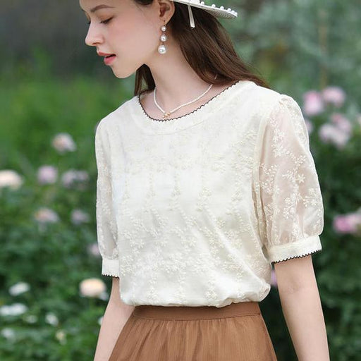 floral embroidered blouse - MRSLM