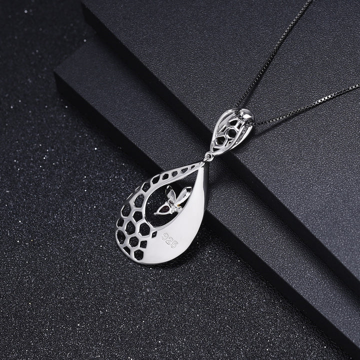 Natural Wind Element Design S925 Silver Natural Gem Necklace Pendant