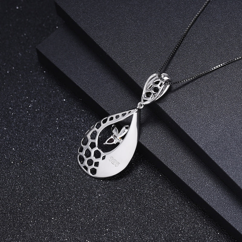 S925 silver natural gemstone pendant necklace - MRSLM