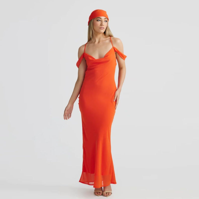 off shoulder maxi long dress - MRSLM
