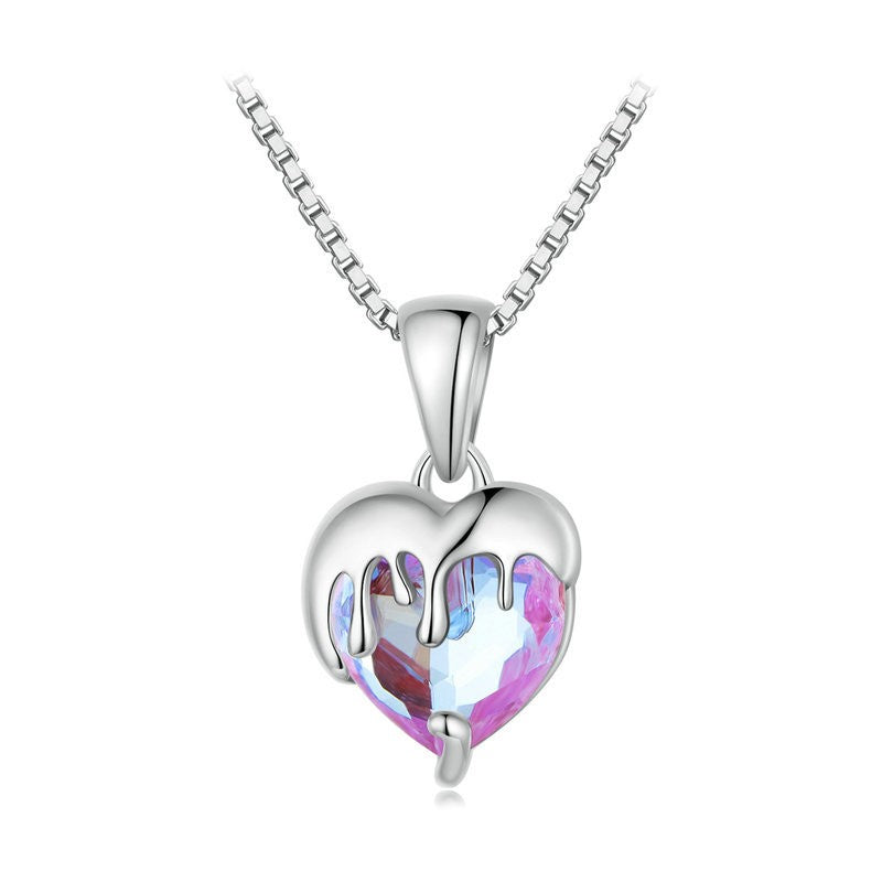 silver melting ear necklace, view 5 - MRSLM