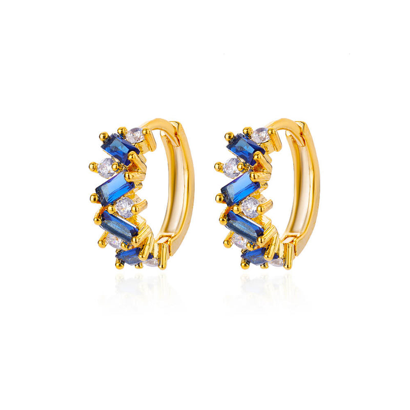 blue zircon hoop earrings, view 5 - MRSLM