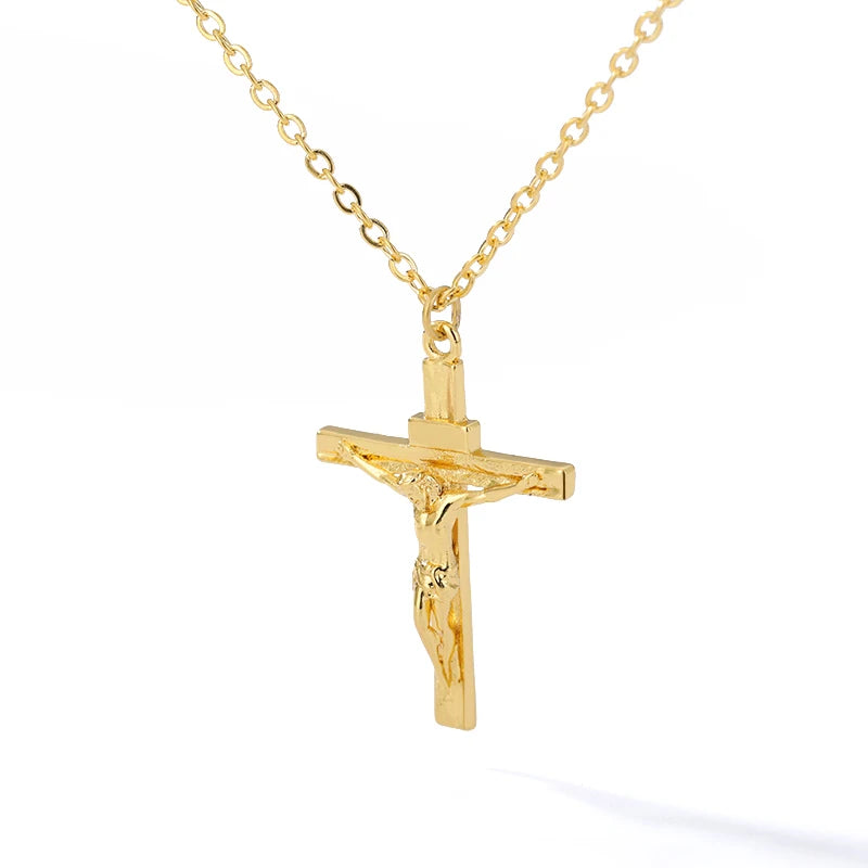 gothic cross pendant necklace, view 2 - MRSLM