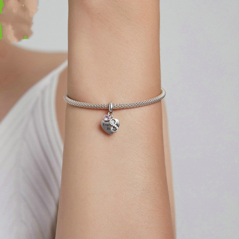endless love s925 silver bead pendant - MRSLM