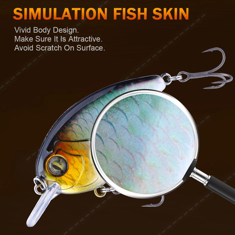 70mm floating crankbait minnow lure, view 9 - MRSLM