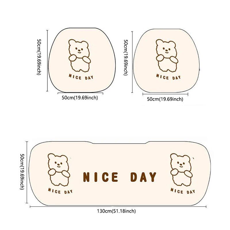 cartoon bear plush car seat cushions, view 3 - MRSLM