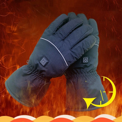 Heated leather winter gloves with battery pack - MRSLM