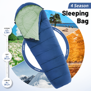 ultralight waterproof mummy camping sleeping bag, view 6 - MRSLM