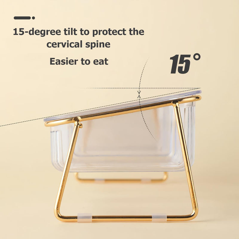 elevated double pet bowls, view 8 - MRSLM