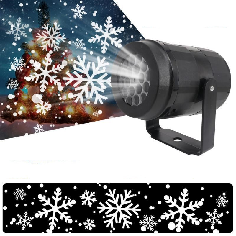 Rotating Christmas snowflake LED projector light, view 5 - MRSLM