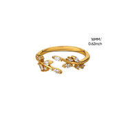 zircon leaf ring, view 7 - MRSLM