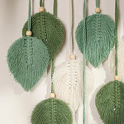 Boho macrame leaf tapestry, view 7 - MRSLM