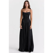 lace-up formal dress, view 9 - MRSLM