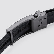 men's leather belt with automatic buckle, view 11 - MRSLM