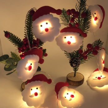 Plush Christmas character LED string lights, view 6 - MRSLM