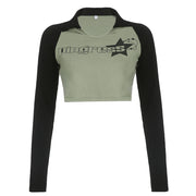 women's cropped raglan sleeve fitted tee, view 8 - MRSLM