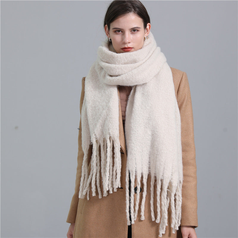 Extra long faux cashmere scarf, view 4 - MRSLM
