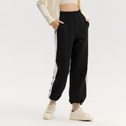 wide leg pants with elastic waist, view 3 - MRSLM