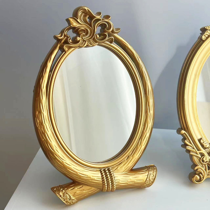 gold carved frame table mirror, view 8 - MRSLM