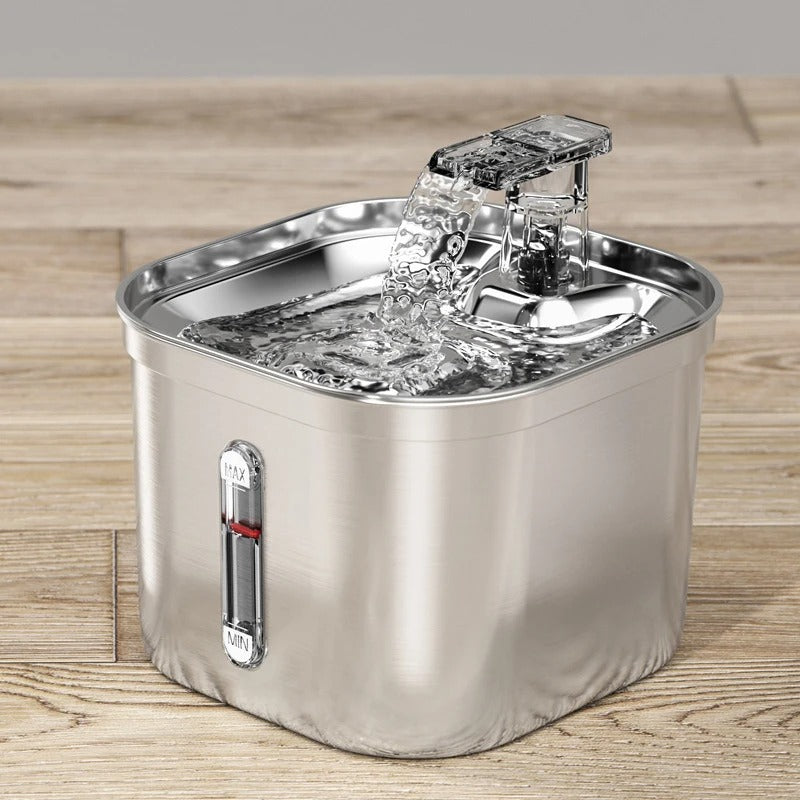 stainless steel cat water fountain, view 4 - MRSLM