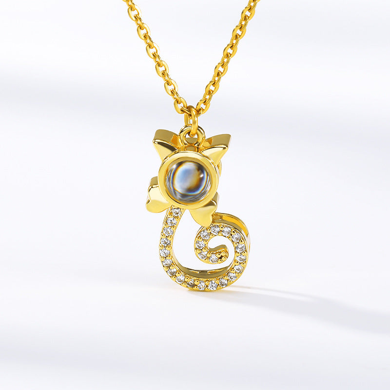 photo projector couple pet necklace - MRSLM