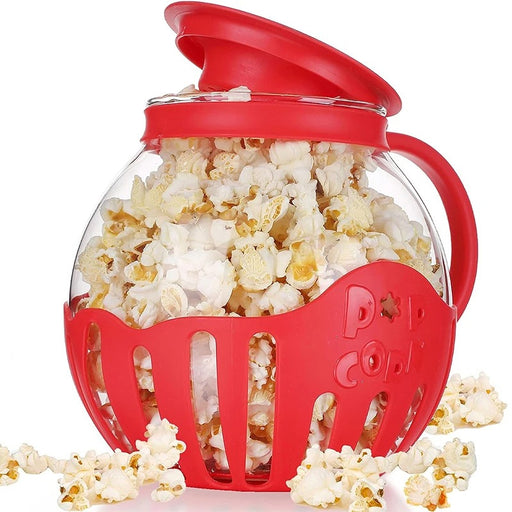 microwave glass popcorn popper with silicone lid - MRSLM