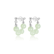 sterling silver hetian jade earrings, view 2 - MRSLM