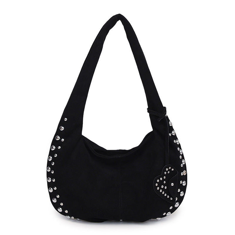 plush underarm tote handbag, view 6 - MRSLM